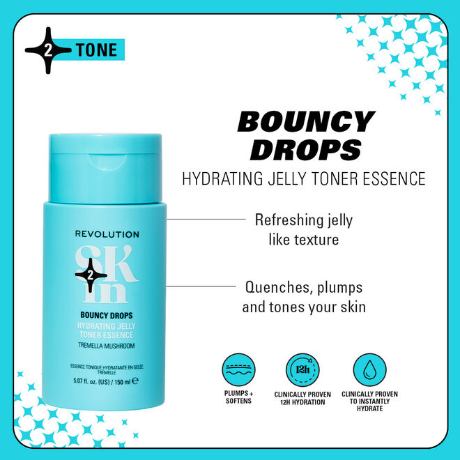 Revolution Skin Bouncy Drops Hydrating Jelly Toner